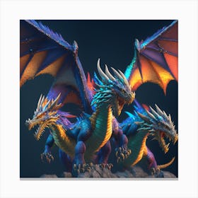 Three Dragons Canvas Print