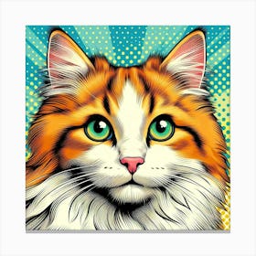 Feline Cat Creative Artwork Illustration 150 Canvas Print