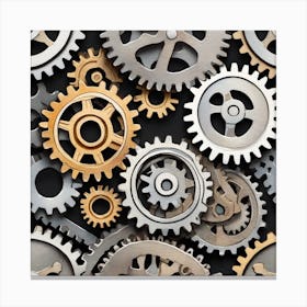 Gears Background 29 Canvas Print