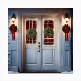 Christmas Door 130 Canvas Print