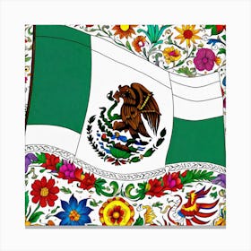 Mexican Flag 1 Canvas Print