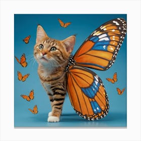 Butterfly Cat Canvas Print