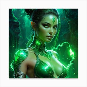 Glowing Poison Girl 2 Canvas Print