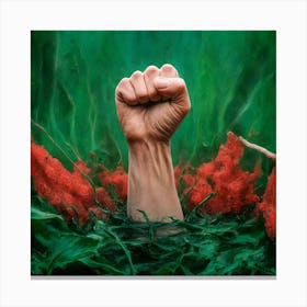 Fist In The Water 1 Canvas Print