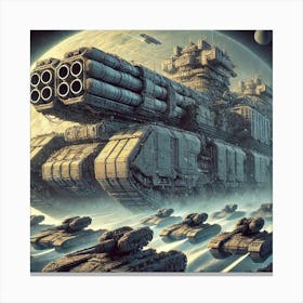 Tytan Class Dreadnought Carrying War Machines Iron Commonwealth Canvas Print