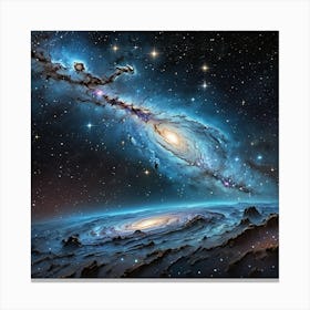 Galaxy In Space Canvas Print