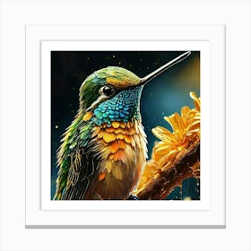 Colorful Hummingbird Canvas Print