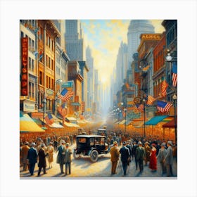 New York City Street Scene 1 Canvas Print