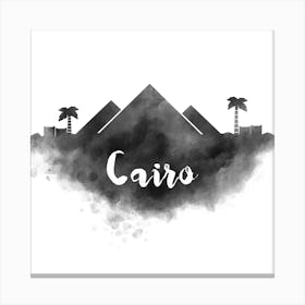 Watercolor Cairo Skyline Canvas Print