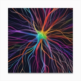 Colorful Neuron 3 Canvas Print