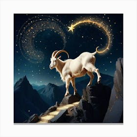 Goat In The Mountains 1 Canvas Print