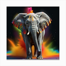 Elefante pintado Canvas Print