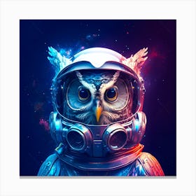 Owl In Space Canvas Print