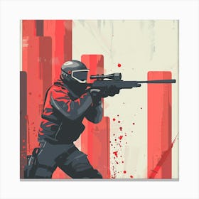 Paintball Shooter Canvas Print