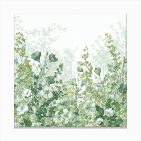 A Stunning Illustration Vibrant Green Spring Lan (1) Canvas Print