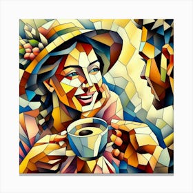 Polygonal Painting Canvas Print