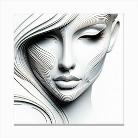 Abstract Portrait Of A Woman 8 Canvas Print