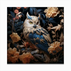 Owl In The Night Canvas Print