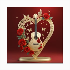 Amor Por La Guitarra Canvas Print