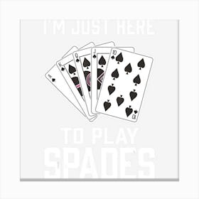 Spades Card Game Playing Canvas Print