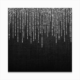 Glittering Rain On A Black Canvas Toile