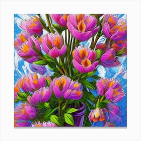Alstroemeria Flowers 24 Canvas Print