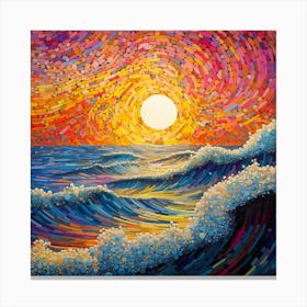 Sunset On The Ocean Canvas Print