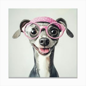 Dog In Glasses Canvas Print Canvas Print