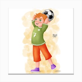 Soccer Boy Canvas Print