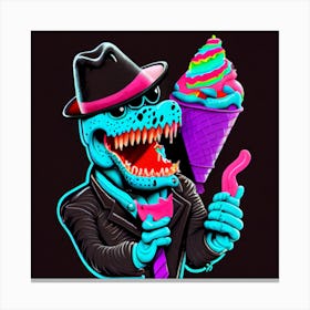 Dinosaur Ice Cream Canvas Print