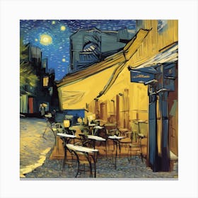 Cafe Terrace At Night, Van Gogh 10 Canvas Print