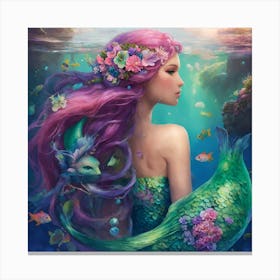 The enchanting mermaid. Canvas Print