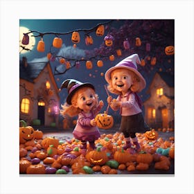 Halloween Pumpkins Canvas Print