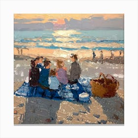 Picnic On The Beach 3 Canvas Print