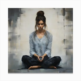 Women Meditating Abstracts By Csaba Fikker 21 Canvas Print