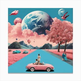 Pink Road Canvas Print