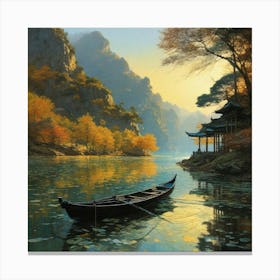 Chinese Boat Canvas Print