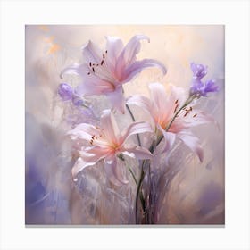 Ethereal Lilac Lily Ballet Canvas Print