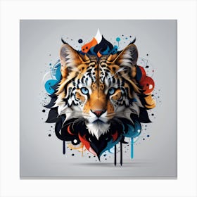 Abstract Tiger Canvas Print