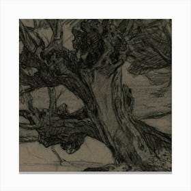 Tree BLACK Canvas Print