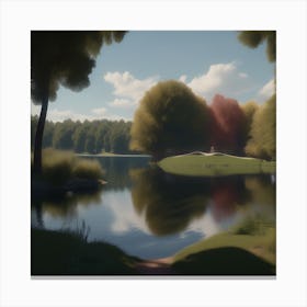 Lake With Trees 3 Canvas Print