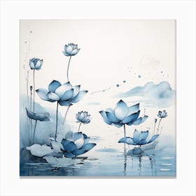 Lotus Flower Painting Canvas Print