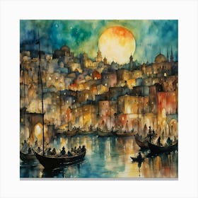 City At Night Canvas Print