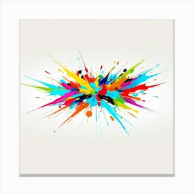 Colorful Splashes Abstract Art Print 1 Canvas Print