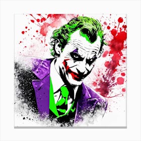 The Joker Portrait Ink Painting (32) Canvas Print