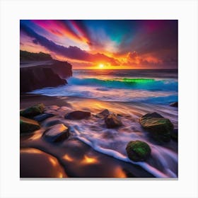 Sunset At The Beach Canvas Print