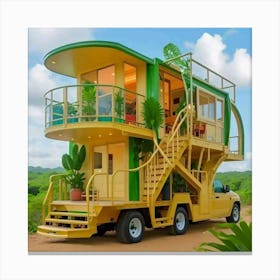 Tiny House On Wheels Canvas Print