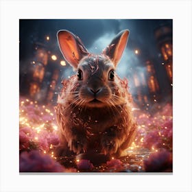 Rabbit In The City Canvas Print