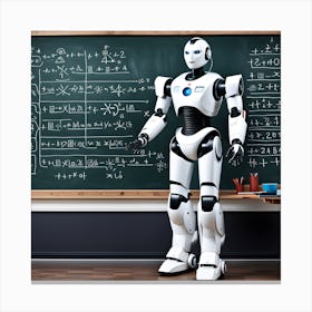 Robot In The Classroom Canvas Print