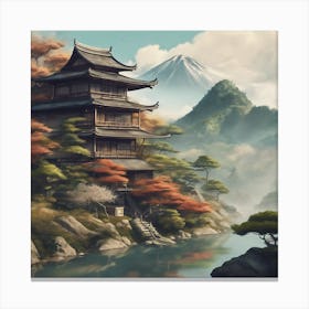 Japanese Pagoda Canvas Print